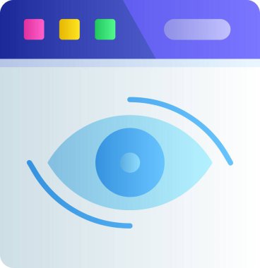 Göz. Web simgesi basit illüstrasyon