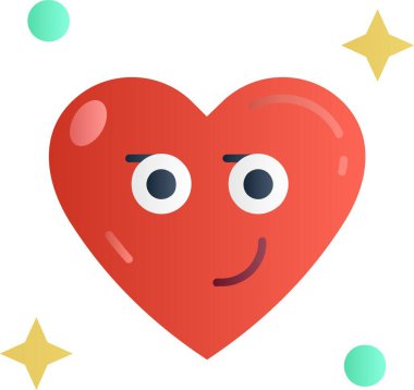 Kalp ikonu çizgi film vektörü. Kalp. Romantik aşk