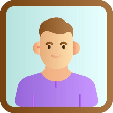 Avatar çocuk simgesi, vektör illüstrasyonu