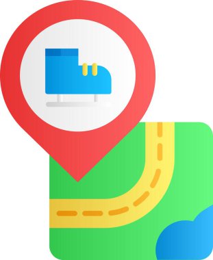 harita konumu simgesi, izometrik vektör