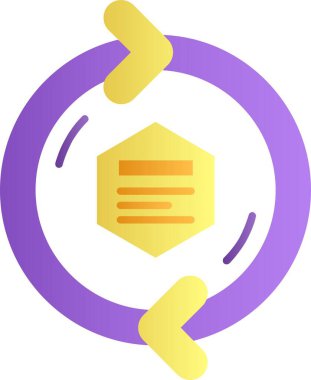 Bir zincir simgesinin vektör illüstrasyonu