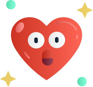 emoji simgesi, simge, vektör içeren kalp