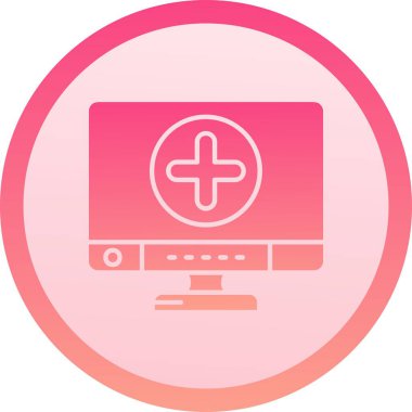 bilgisayar izleme simgesi, vektör illüstrasyonu