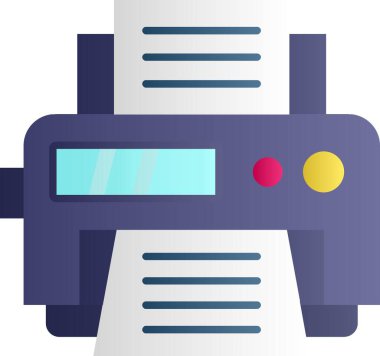 Yazıcı. Web simgesi basit tasarım