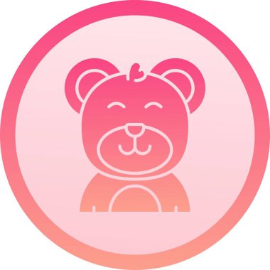 Güzel Ayı Kabartma Vektör Simgesi