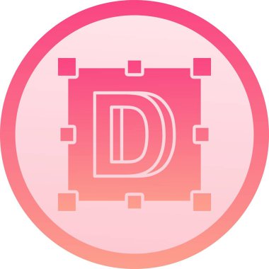 D harfinin vektör illüstrasyonu