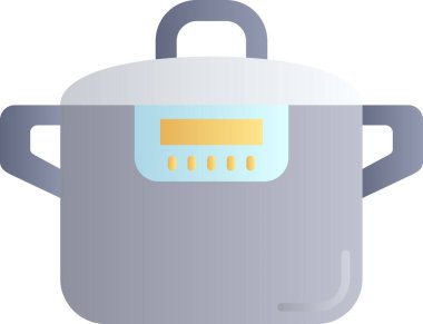 yemek pişirme ikonu, çizgi film tarzı