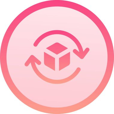 Kutunun vektör illüstrasyon simgesi