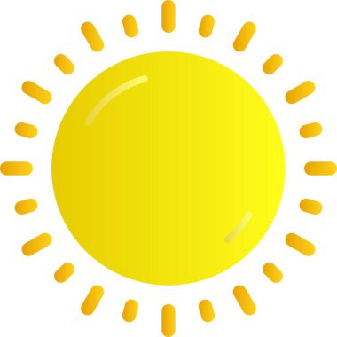 Güneş. Web simgesi basit illüstrasyon