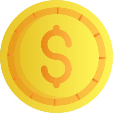 Dolar işareti vektör düz simgesi