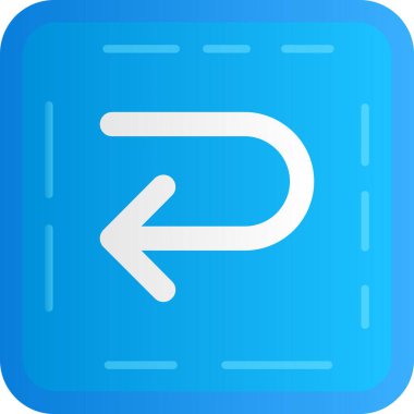 vektör Yönü düz simgesi