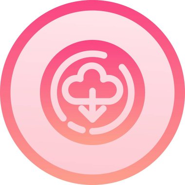 Bulut hesaplama simgesi vektör illüstrasyonu