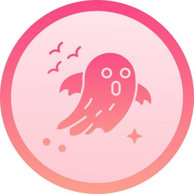 Tatlı bir cadılar bayramı hayaletinin vektör simgesi