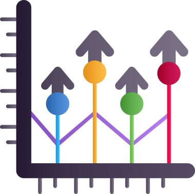 iş grafiği vektör simgesi