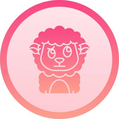 güzel koyun vektör simgesi