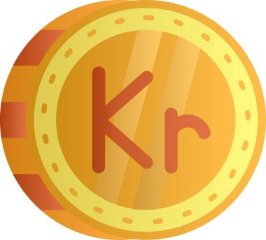 Bozuk para kripto para simgesi, çizgi film biçimi