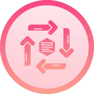 Eşsiz veri değişim çizgisi vektör simgesi