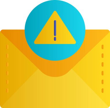 e- posta uyarı simgesi düz biçimli