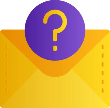 Mesaj var. Web simgesi basit illüstrasyon