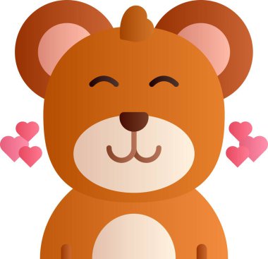 şirin ayı, vektör, illüstrasyon, renk simgesi