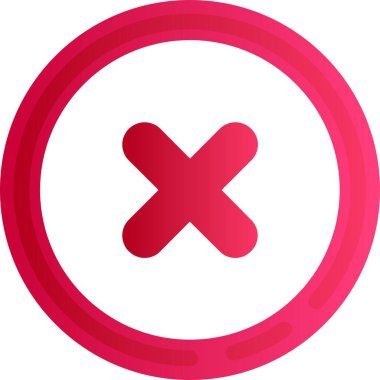 Simgeyi iptal et, basit vektör illüstrasyonu