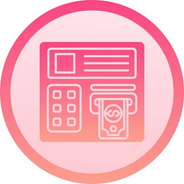 vektör atm simgesi illüstrasyonu