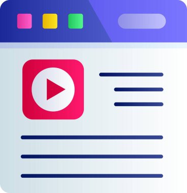 Video oyunu. Web simgesi basit illüstrasyon