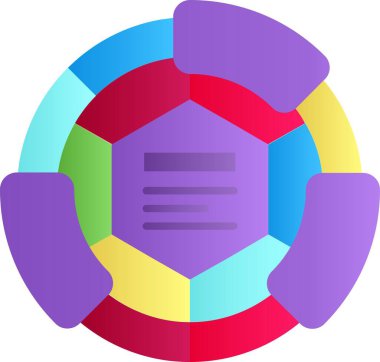 iş stratejisi vektör rengi modern simge tasarımı