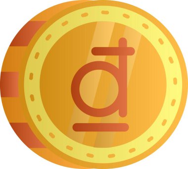 Ruble madeni para ikonu izometrik vektörü. Para sikkeleri. para birimi