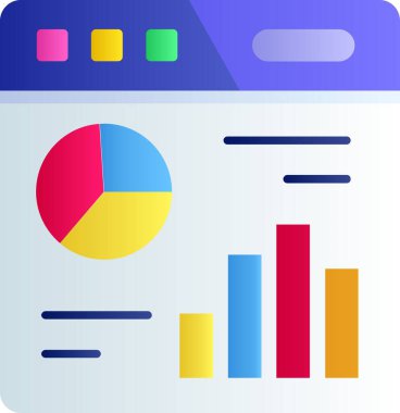 analitik grafik simgesi, vektör illüstrasyon tasarımı