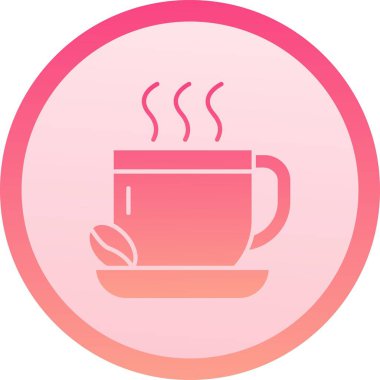 vektör sıcak kahve simgesi, basit vektör illüstrasyonu