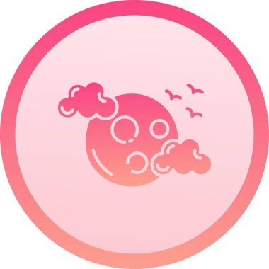 vektör ay simgesi illüstrasyonu