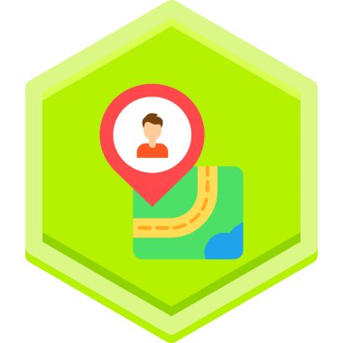 konum haritası konumu simgesi düz biçimli