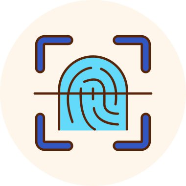 parmak izi ikonu vektör illüstrasyonu