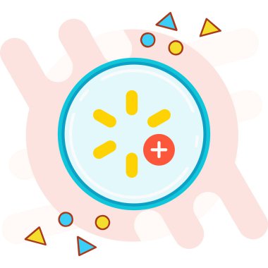 Virüs ve bakteri simgesi, vektör çizimi