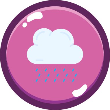 Yağmurlu bir gün. Yağmur damlasının gösterimi.