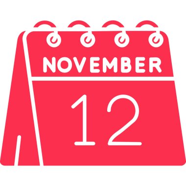 Kasım 27 - günlük takvim - vektör illüstrasyonu