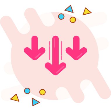 Soyut renkli okların vektör illüstrasyonu