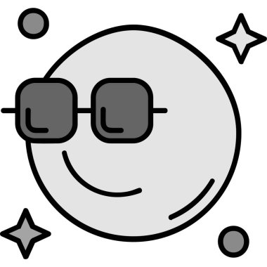 Çizgi film uydusunun vektör çizimi