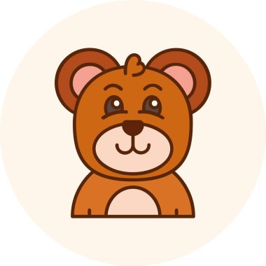 Ayı oyuncak ikonu vektör illüstrasyon tasarımı