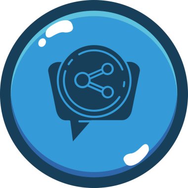 Bir kahve makinesinin mavi simgesinin vektör çizimi