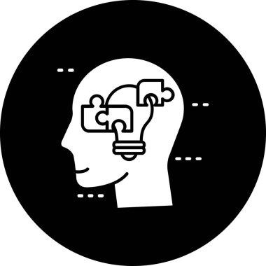 Beyin. Web simgesi basit illüstrasyon