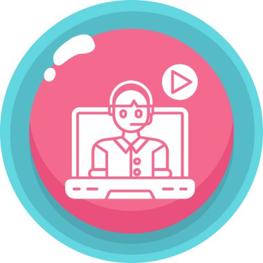 video. Web simgesi basit illüstrasyon