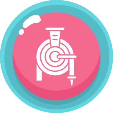 Dairedeki tek bir simgenin vektör illüstrasyonu