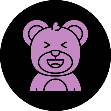 Şirin bir çizgi film simgesinin vektör çizimi