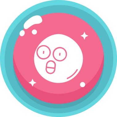 Sevimli ay çizgi film simgesi düz stil