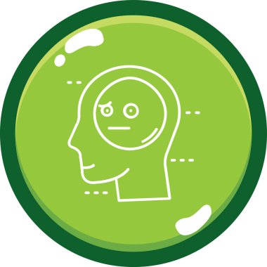 Modern b 'nin vektör illüstrasyonu beynin ikonundan yoksun