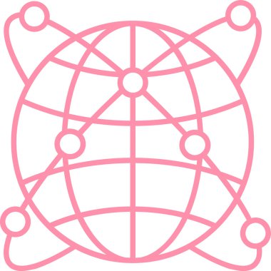 küresel bağlantı. Basit resimleme