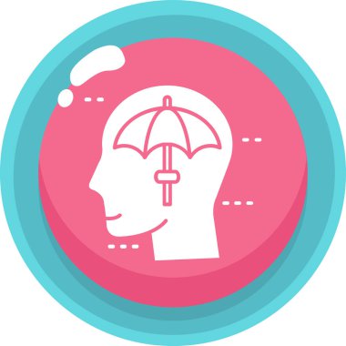 Beyin. Web simgesi basit illüstrasyon