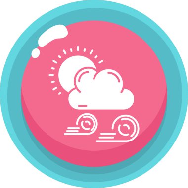 Bulut. Web simgesi basit illüstrasyon